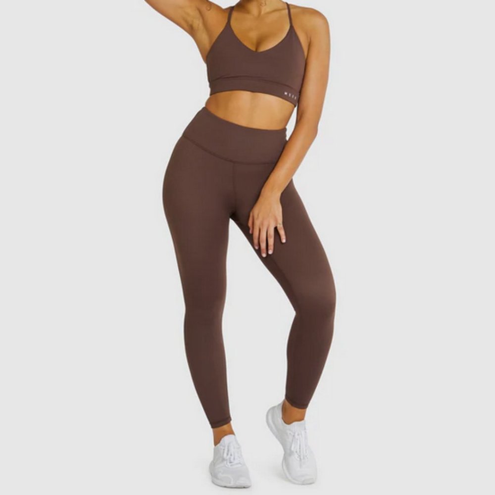 Muscle Republic Inspire Leggings 7/8 Length Coffee Size Small